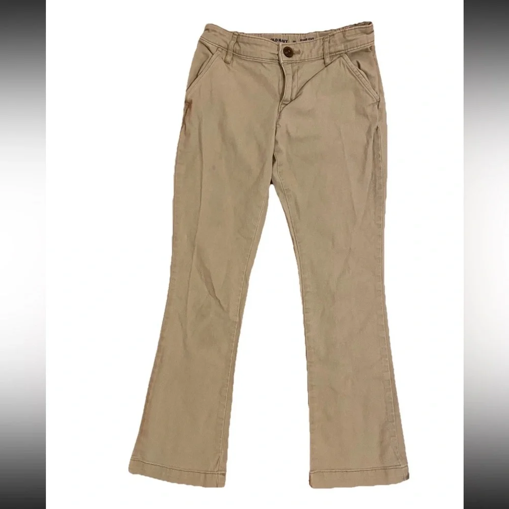 Old Navy Girls Size 8-10 Blue/Khaki Short Sleeve & Pants Uniform Bundle